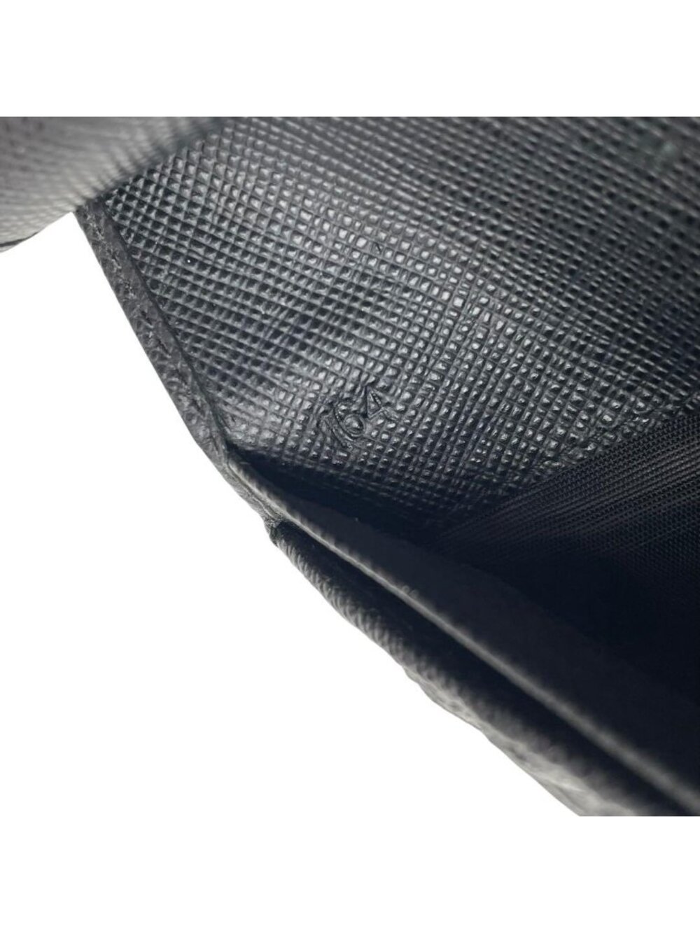 Prada Saffiano Leather Bifold Wallet Black Compact - Picture 9 of 10